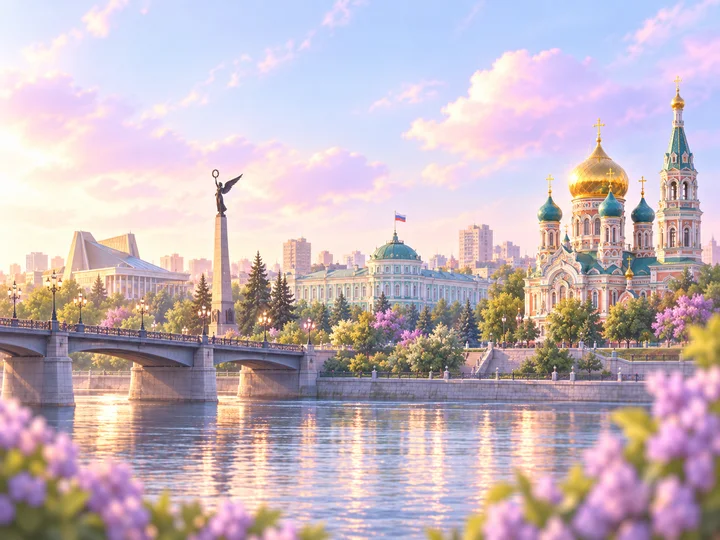 Панорама города Омск